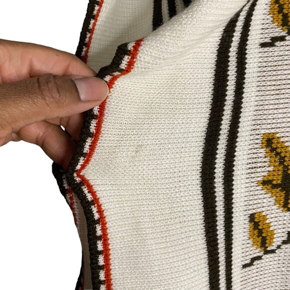 Vintage Women's Patterned Sweater Serape Cardigan - Picture 5 of 5